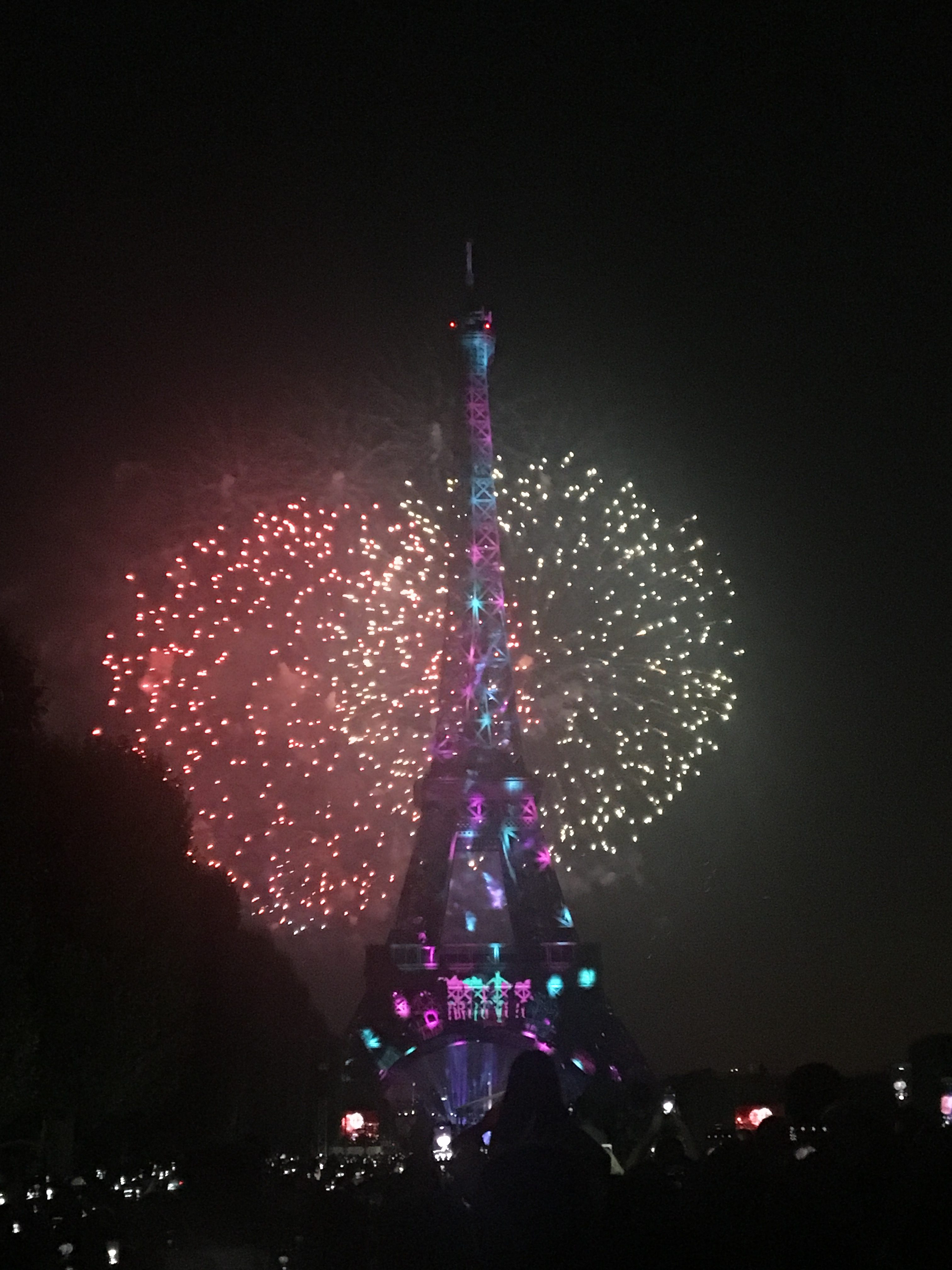 Vuurwerk bij de Eiffeltoren 