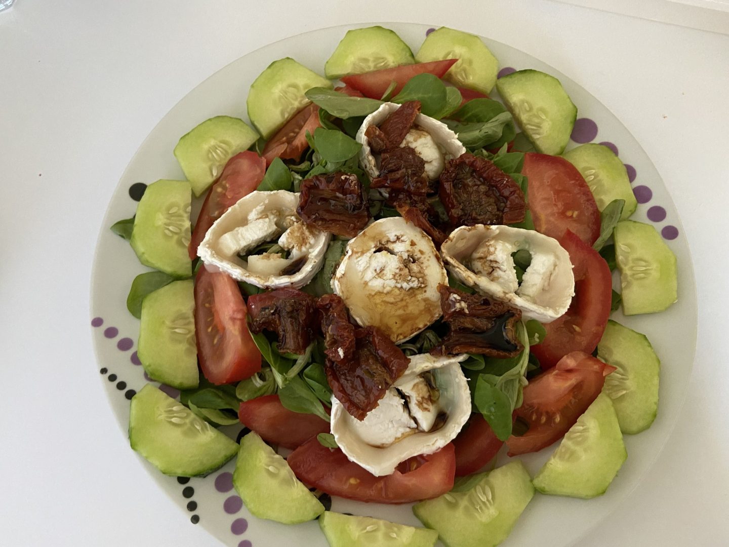 Makkelijke geitenkaas salade